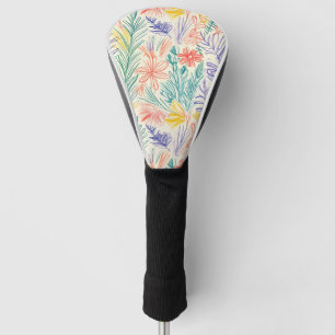 Vintage Wildflower Sketch (7) Golf Head Cover