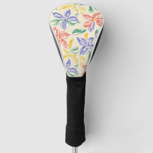 Vintage Wildflower Sketch (8) Golf Head Cover