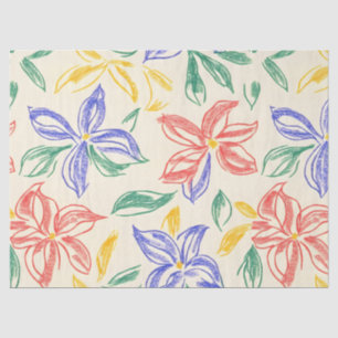 Vintage Wildflower Sketch (8) Tissue Paper