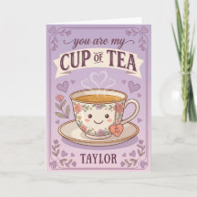 vintage Wildflower sweetheart purple Cup Tea