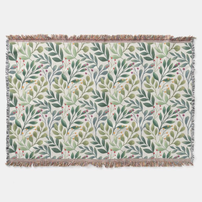 Vintage Wildflower Throw Blanket (Front)