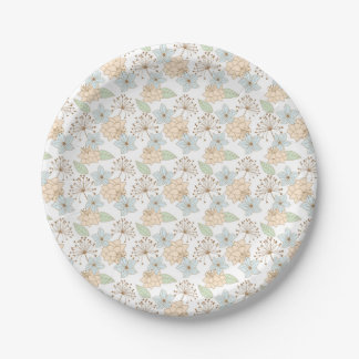 Vintage Wildflowers Birthday or Shower Paper Plate