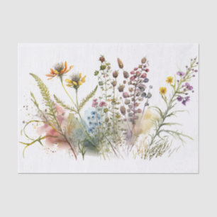 vintage wildflowers decoupage tissue paper