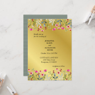 Vintage Wildflowers Invitation