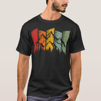 Vintage Wildlife Trees Mountain Outdoor Nature T-Shirt