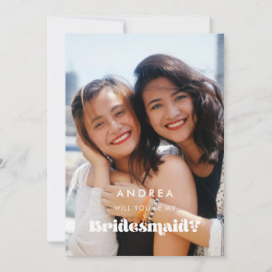 Vintage Will you be my bridesmaid photo Invitation