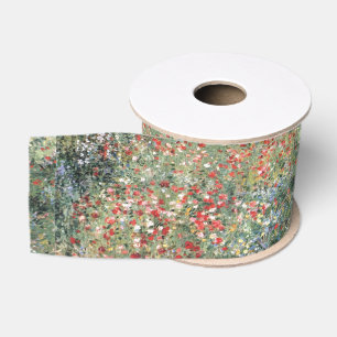 Vintage Willard Leroy Metcalf Poppy Garden Grosgrain Ribbon
