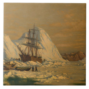 Vintage William Bedford An Incident of Whaling Ceramic Tile