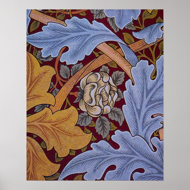 Vintage William Morris Acanthus Design Poster (Front)
