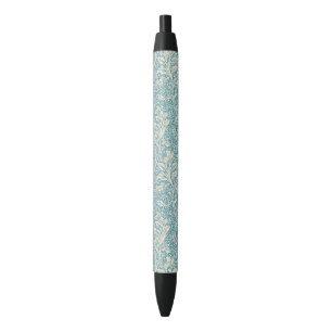 Vintage William Morris Arcadia Floral Seamless Black Ink Pen