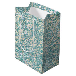 Vintage William Morris Arcadia Floral Seamless Medium Gift Bag