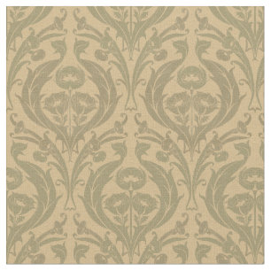 Vintage William Morris Art Nouveau Floral Pattern Fabric