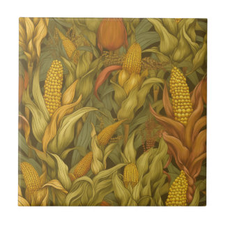 Vintage William Morris Autumn Corn  Ceramic Tile