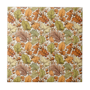 Vintage William Morris Autumn Leaf Berry Ceramic Tile