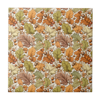 Vintage William Morris Autumn Leaf Berry Ceramic Tile