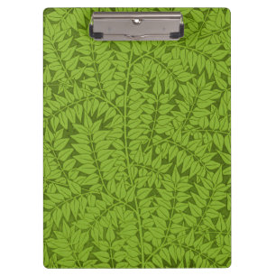 Vintage William Morris Branch Green Leaf Pattern Clipboard
