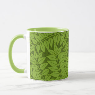 Vintage William Morris Branch Green Leaf Pattern Mug