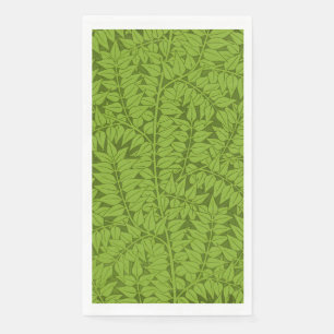 Vintage William Morris Branch Green Leaf Pattern Napkin