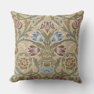 Vintage William Morris Brocade Floral Symmetrical Cushion