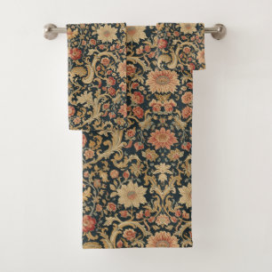 Vintage William Morris Bullerswood Carpet Floral Bath Towel Set