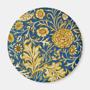 Vintage William Morris Cherwell Blue Floral Art Magnet