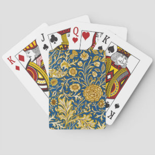 Vintage William Morris Cherwell Blue Floral Art Playing Cards