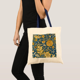 Vintage William Morris Cherwell Blue Floral Art Tote Bag