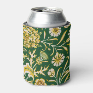 Vintage William Morris Cherwell Green Floral Art Can Cooler