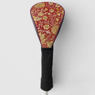 Vintage William Morris Cherwell Red Floral Art Golf Head Cover