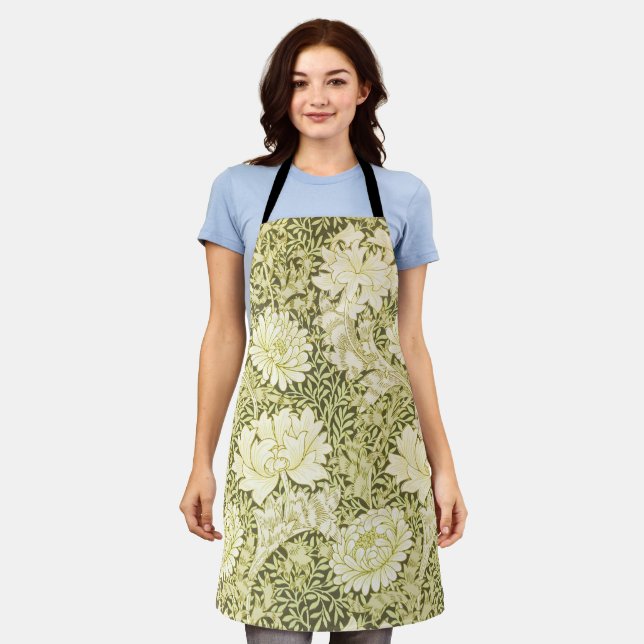 Vintage William Morris Chrysanthemum Pattern Apron (Worn)