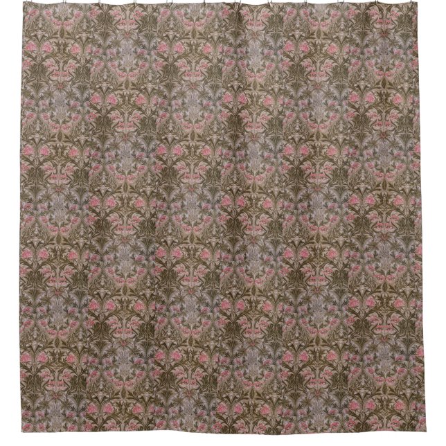 Vintage William Morris Columbine Shower Curtain (Front)