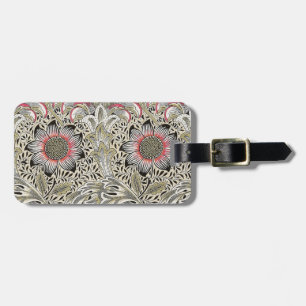 Vintage William Morris Corncockle Floral Pattern Luggage Tag