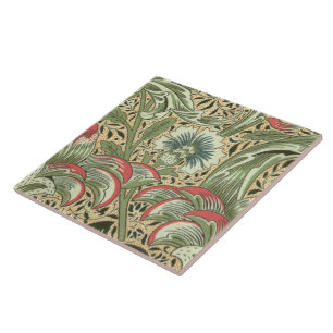 Vintage William Morris Corncockle Flowers Ceramic Tile
