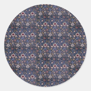 Vintage William Morris Evenlode Pattern Classic Round Sticker