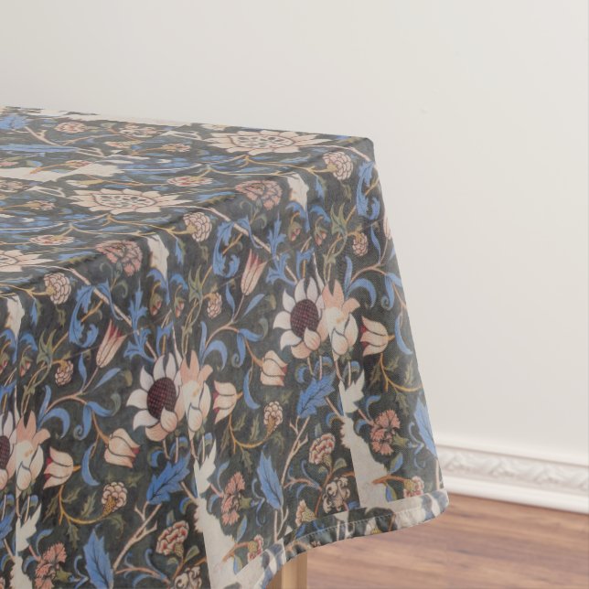 Vintage William Morris Evenlode Textile Design Tablecloth (In Situ)