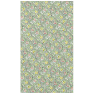 Vintage William Morris Floral Flowers Greenery Tablecloth