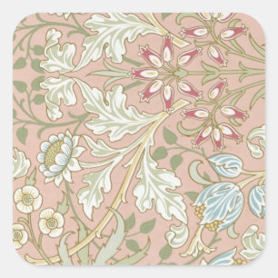 Vintage William Morris Floral Pattern Square Sticker