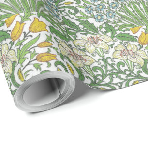 Vintage William Morris Flowers Garden Wallpaper Wrapping Paper