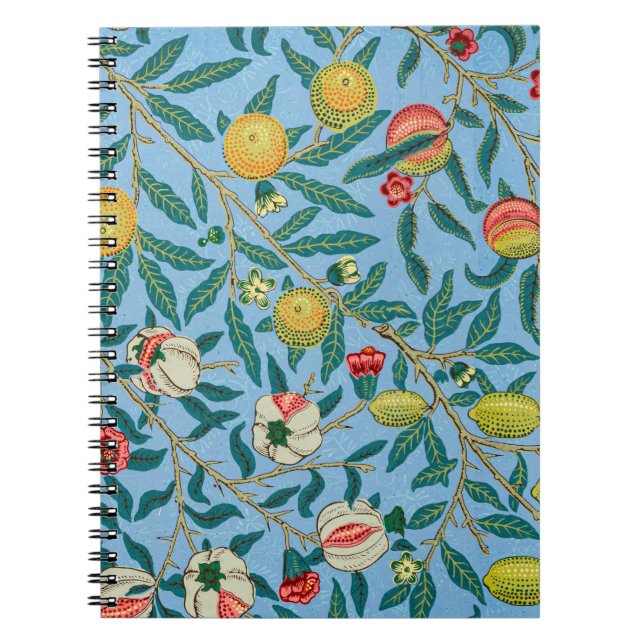 Vintage William Morris 'Four Fruits' Pattern  Notebook (Front)