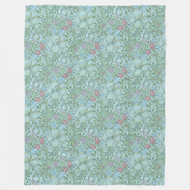 Vintage William Morris Golden Lily    Fleece Blanket (Front)