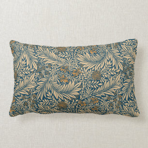Vintage William Morris Larkspur Pattern Lumbar Cushion