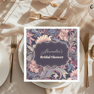 Vintage William Morris Lavender Bridal Napkin