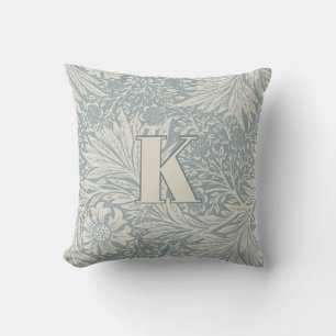 Vintage William Morris Marigold Pattern Monogram Cushion