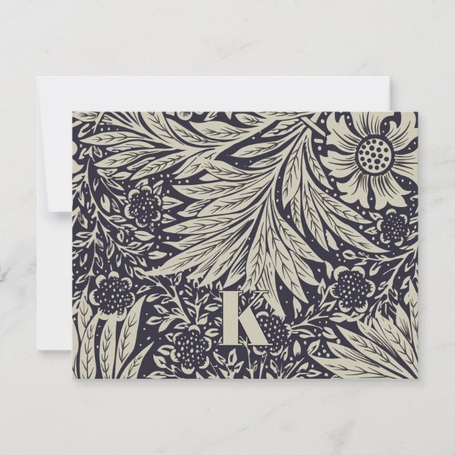 Vintage William Morris Marigold Pattern Note Card (Front)