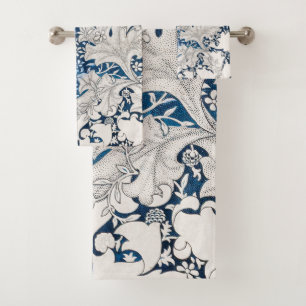 Vintage William Morris Pattern Bath Towel Set