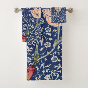 Vintage William Morris Pattern Bath Towel Set