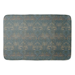 Vintage William Morris Peacock and Dragon Bath Mat