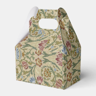 Vintage William Morris Pink Blue Brocade Favour Box