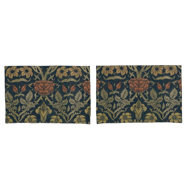 Vintage William Morris Rose and Lily Pillowcase (Front-Set)