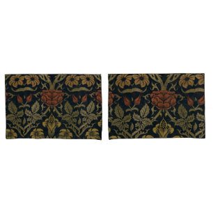 Vintage William Morris Rose and Lily Pillowcase